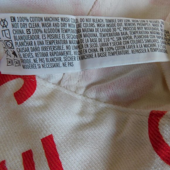 NWT Forever 21 J Adore white cotton denim cropped jean I love letter jacket F21 - Picture 15 of 16